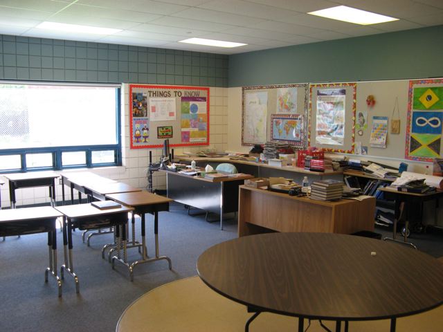 A classroom at John G. Stewart School