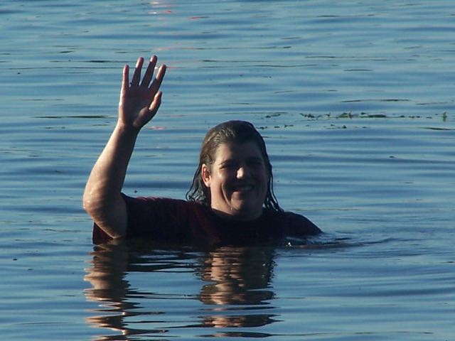 Enjoy swimming in the lake at camp